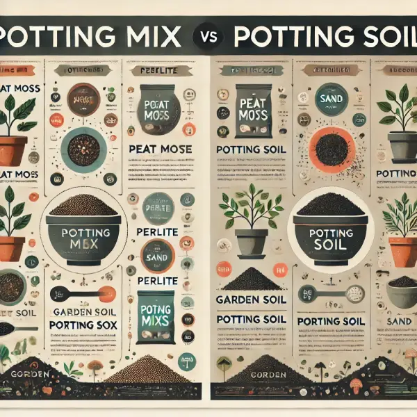 difference between potting mix and potting soil